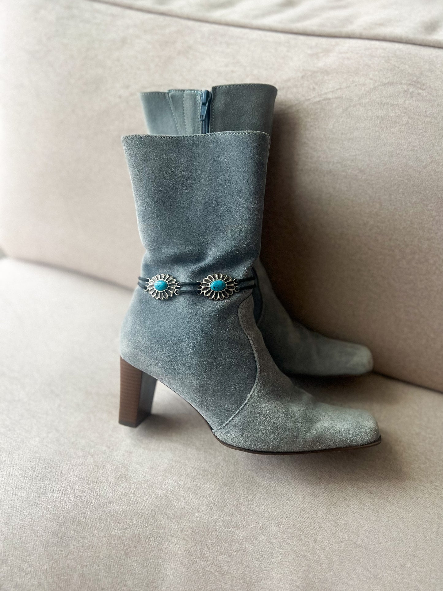 Zamszowe botki vintage | 38