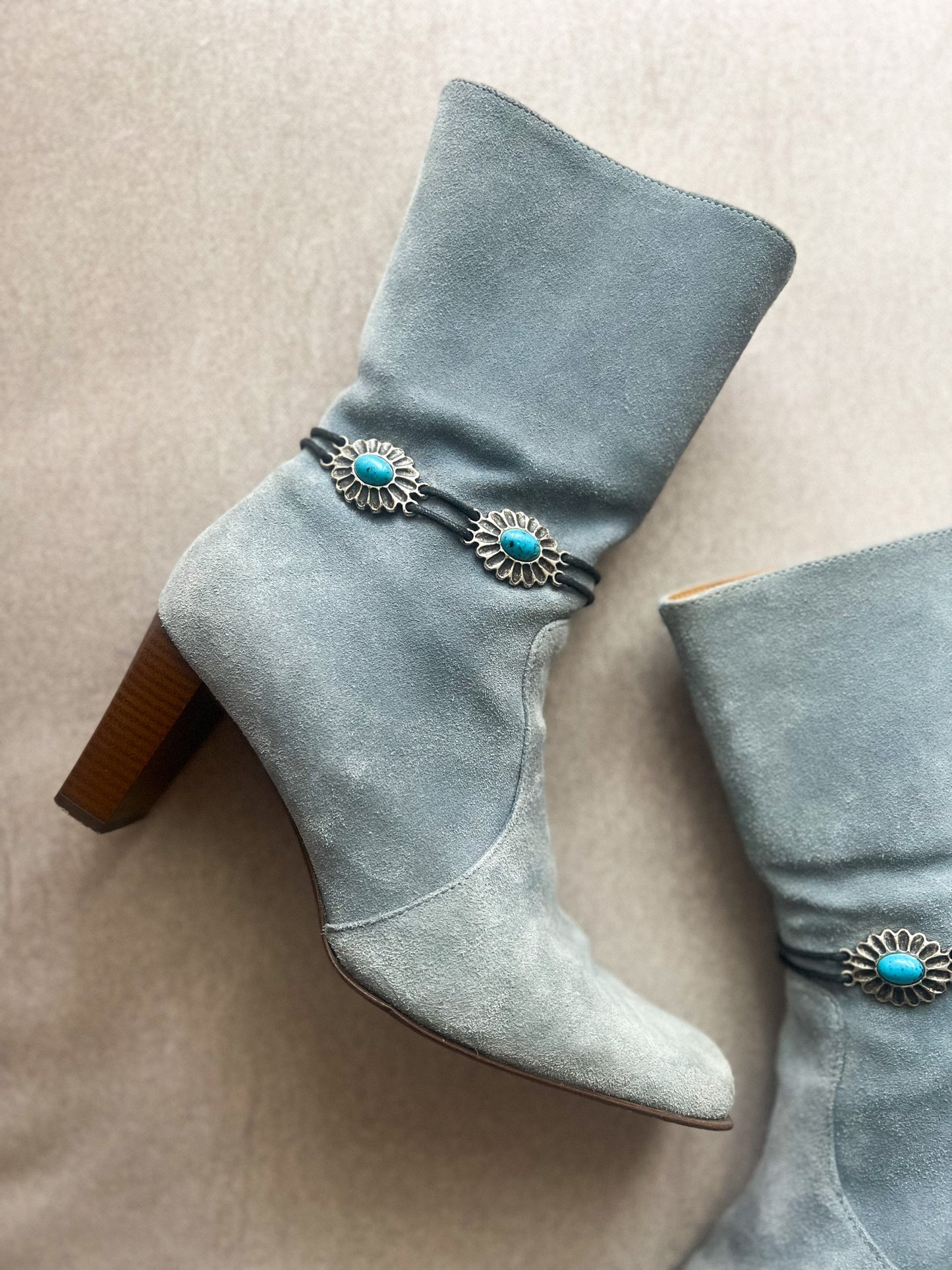 Zamszowe botki vintage | 38