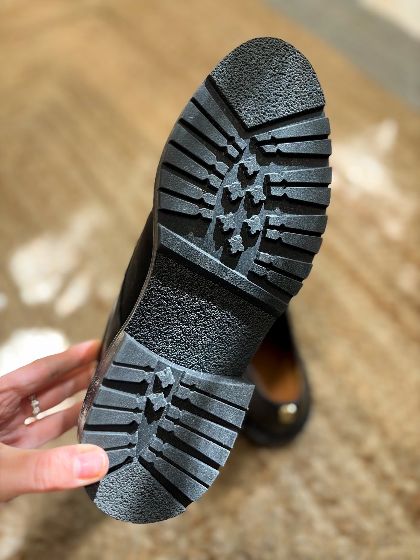 Emblem by Minelli skórzane derby chunky minimalistyczne | 36,5-37