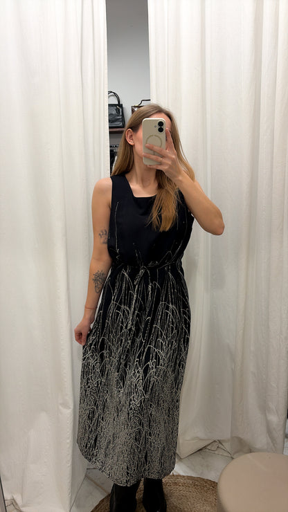 Sukienka vintage maxi ze 100% wiskozyi | XL/XXL