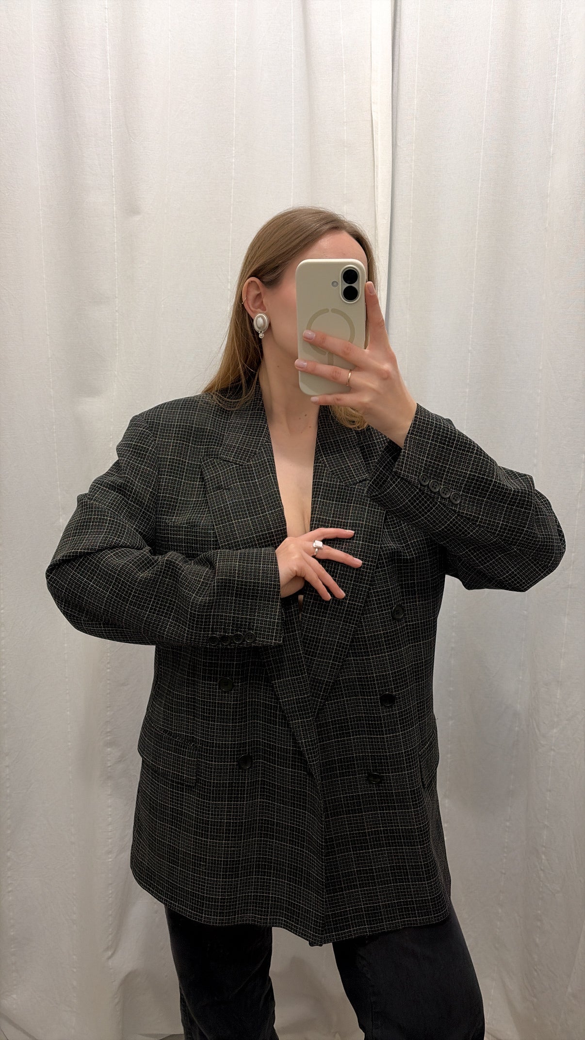 Marynarka vintage Made In Italy dwurzędowa unisex | 50