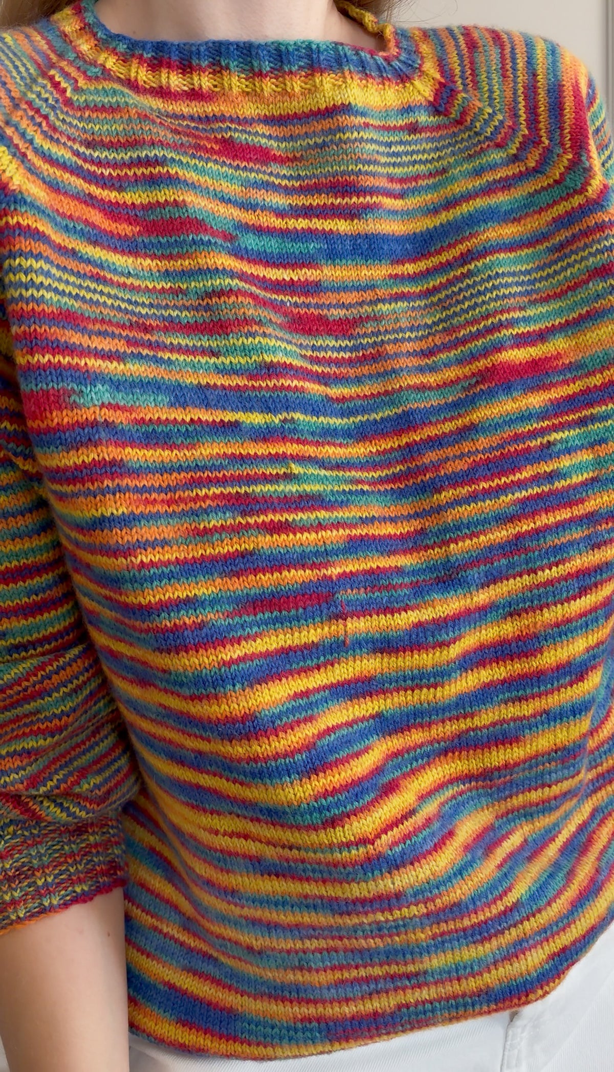 Wełniany kolorowy sweter XS/M