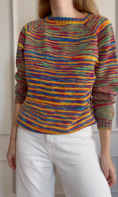 Wełniany kolorowy sweter XS/M