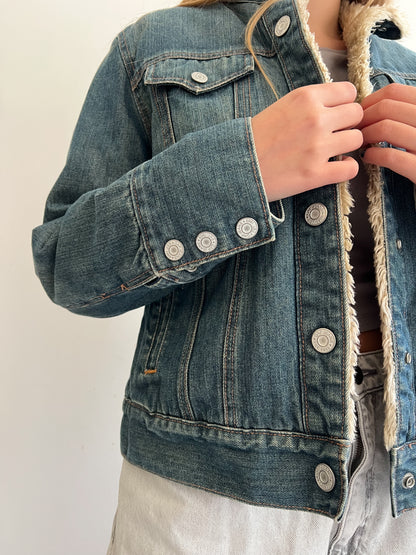 Denim kurtka z futerkiem | GAP | XS\S