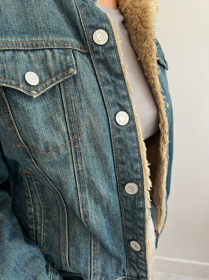 Denim kurtka z futerkiem | GAP | XS\S