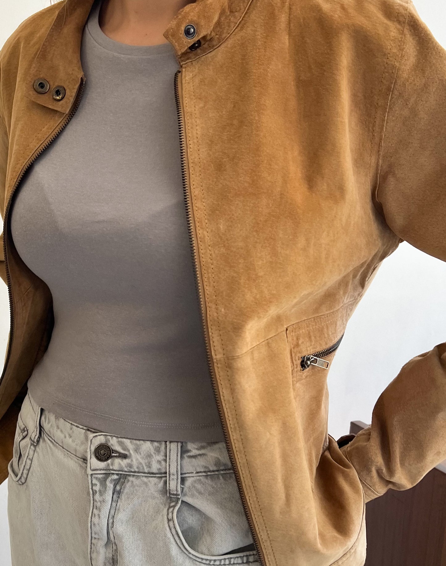 Ramoneska zamsz naturalny | M\L