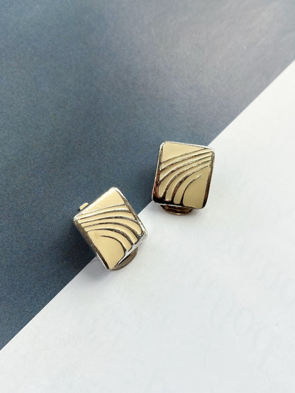 Lekkie klipsy z emalią | 80'