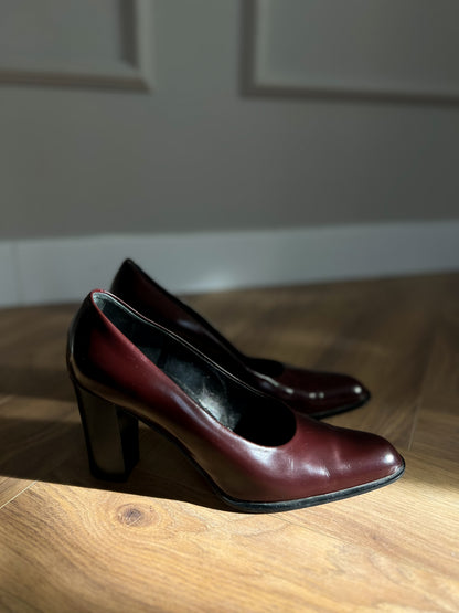 CAPARRINI Firenze burgundowe czółenka na obcasie | 40