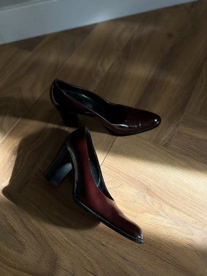 CAPARRINI Firenze burgundowe czółenka na obcasie | 40