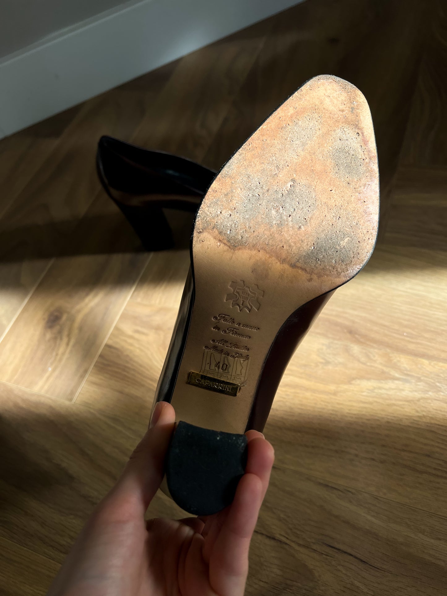 CAPARRINI Firenze burgundowe czółenka na obcasie | 40