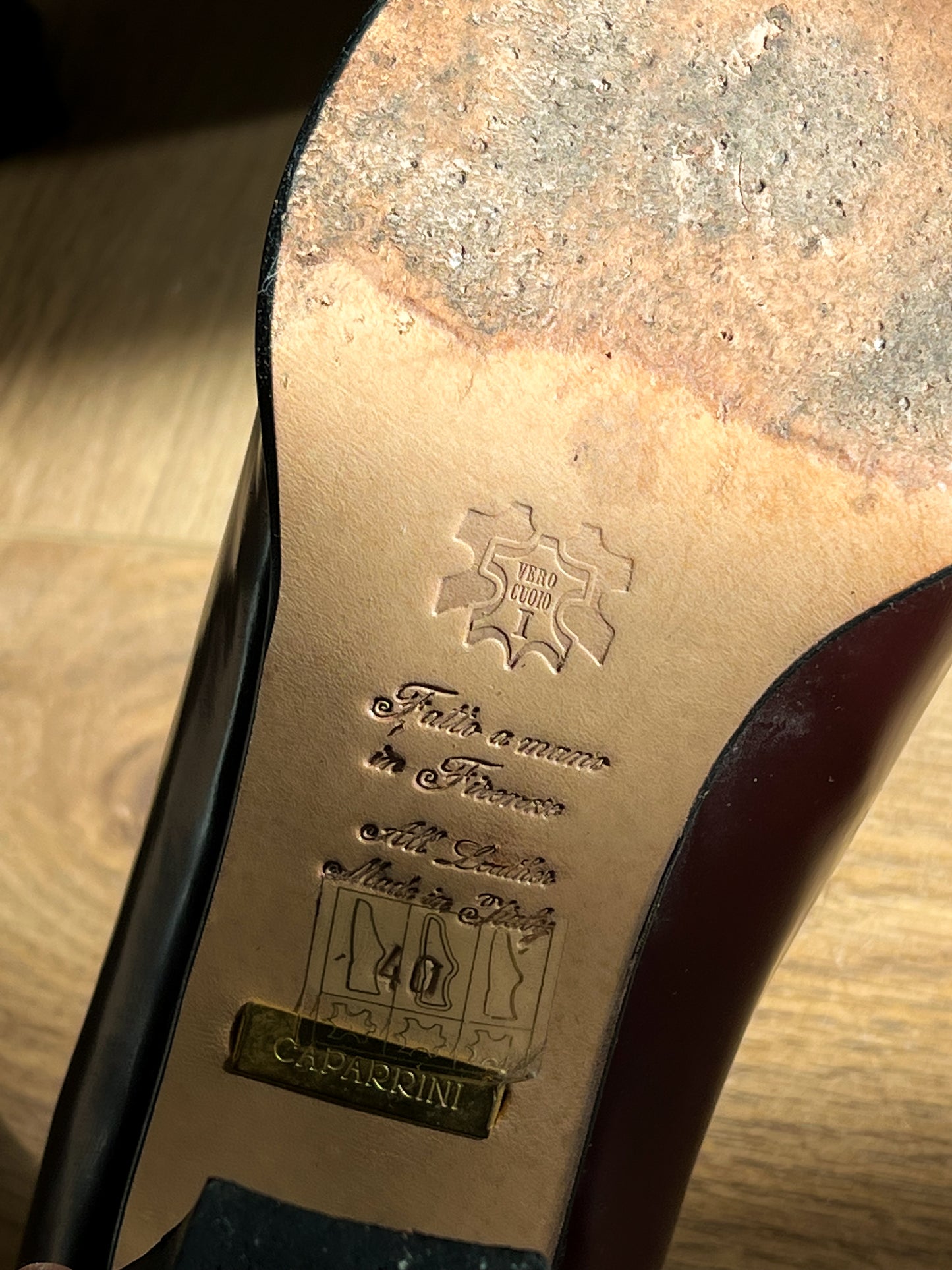 CAPARRINI Firenze burgundowe czółenka na obcasie | 40