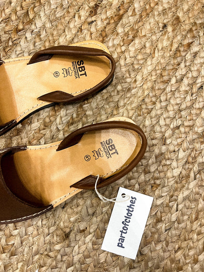 Brązowe sandały Avarcars | skóra naturalna | 41/42 | unisex