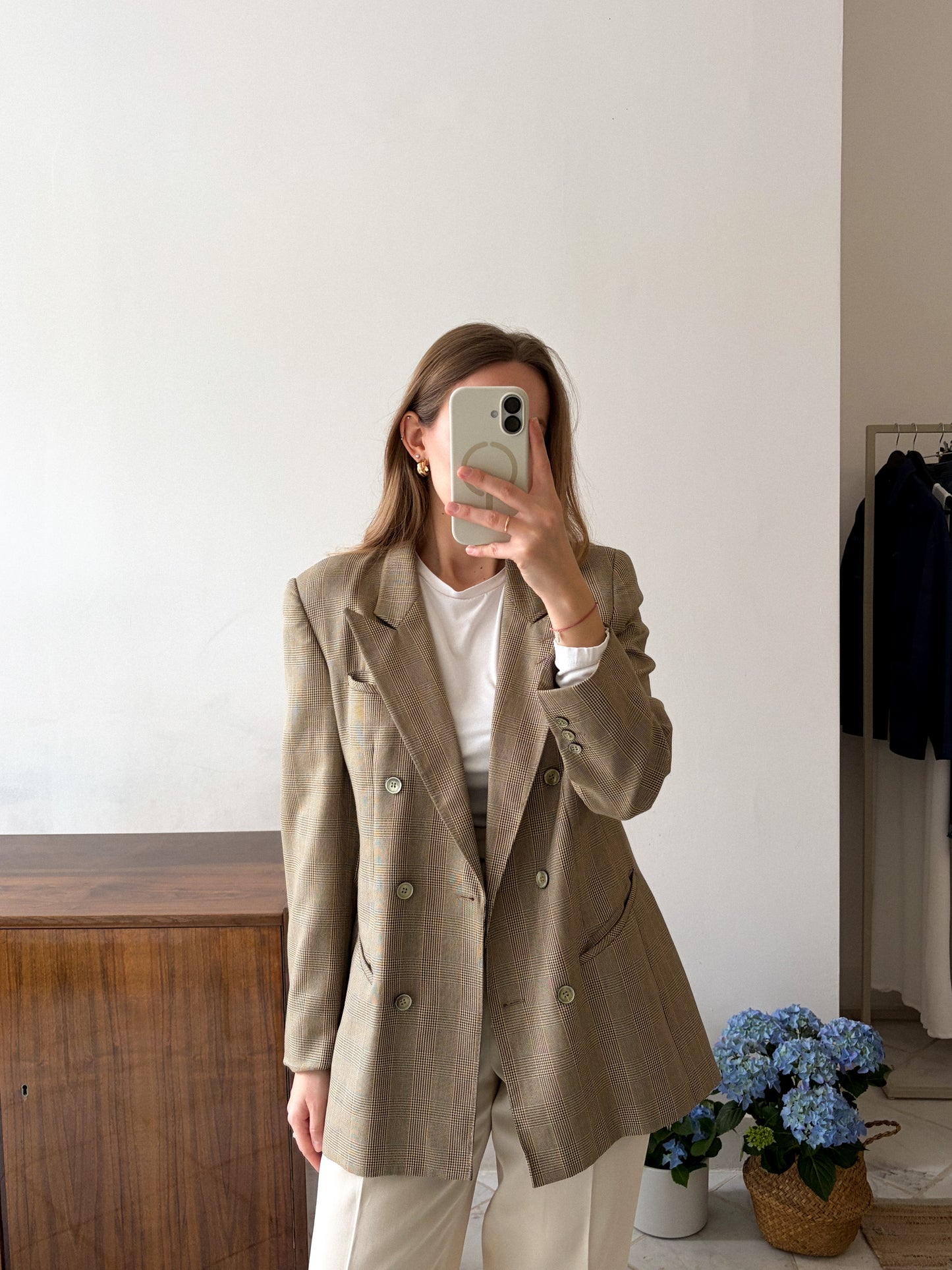 Dwurzędowa marynarka w kratkę | M