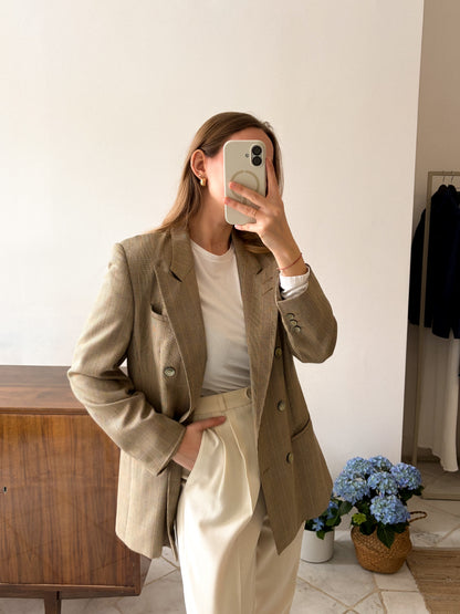 Dwurzędowa marynarka w kratkę | M