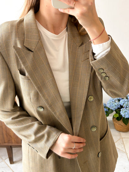 Dwurzędowa marynarka w kratkę | M