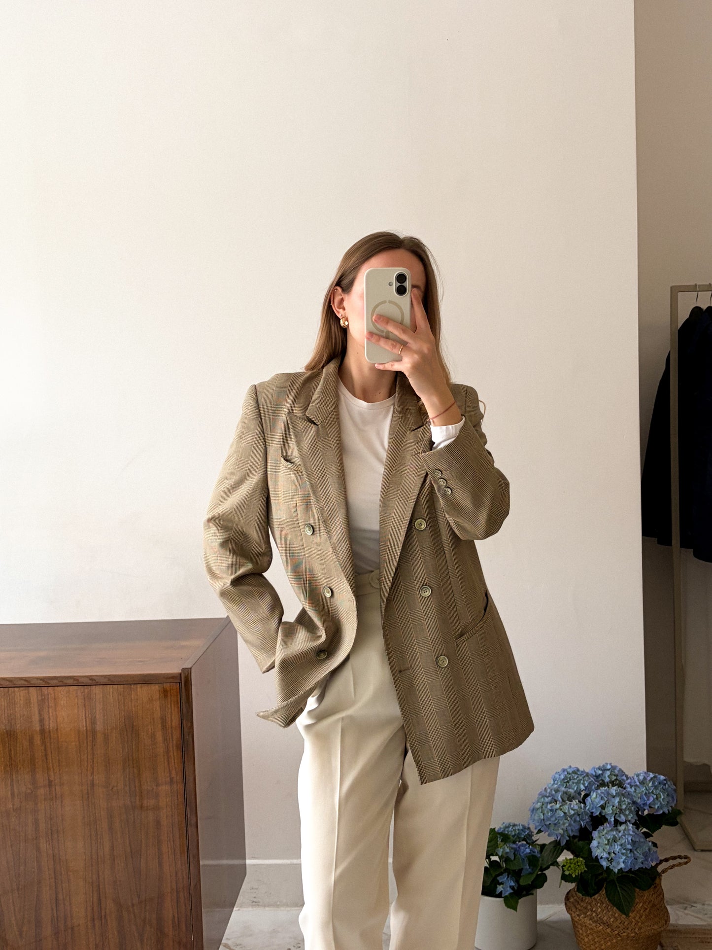 Dwurzędowa marynarka w kratkę | M