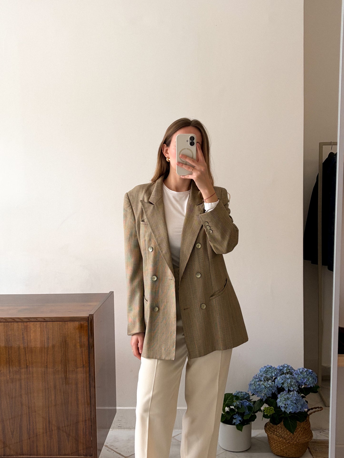 Dwurzędowa marynarka w kratkę | M