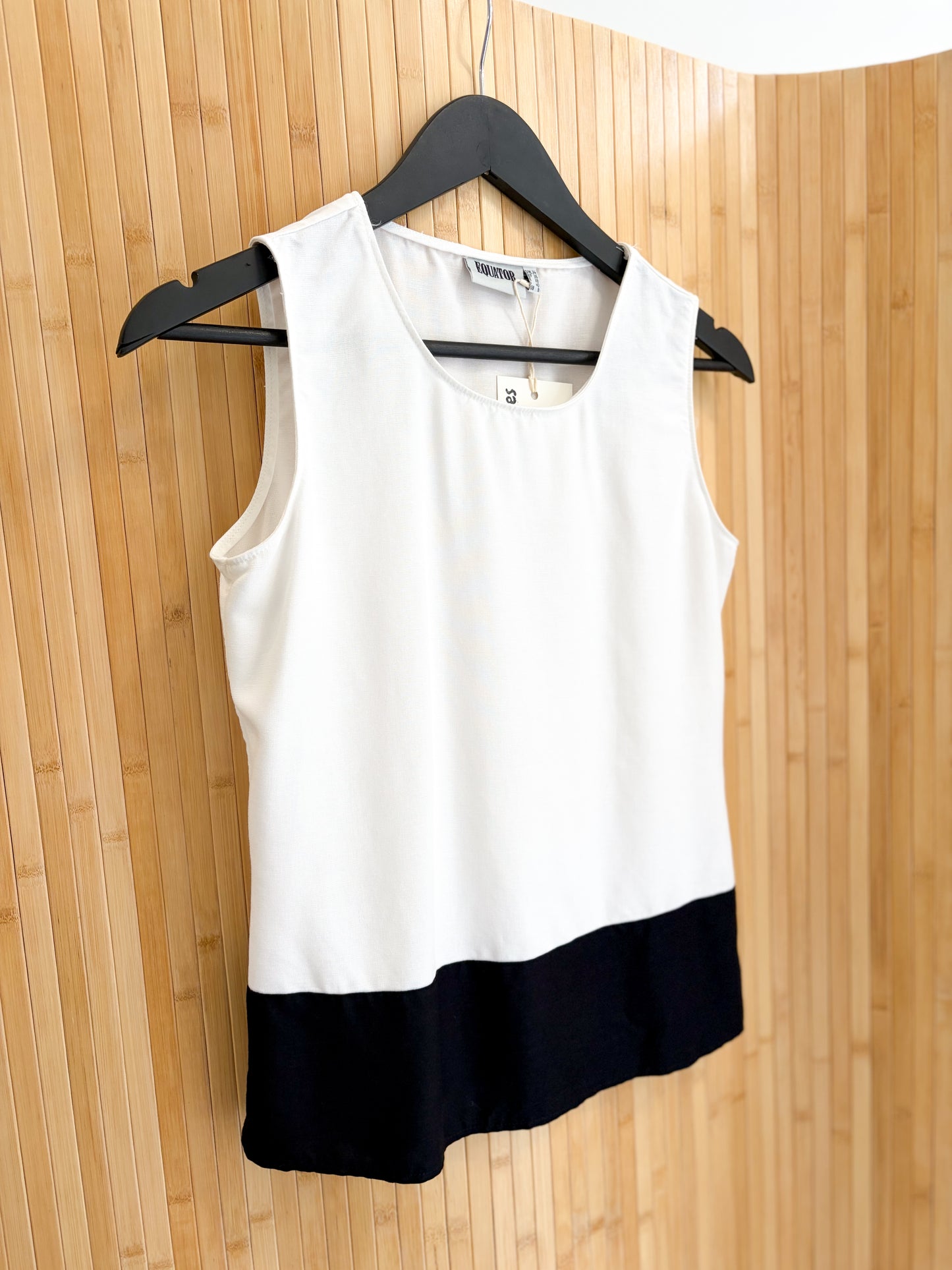 Czarno biały casual top XS-S
