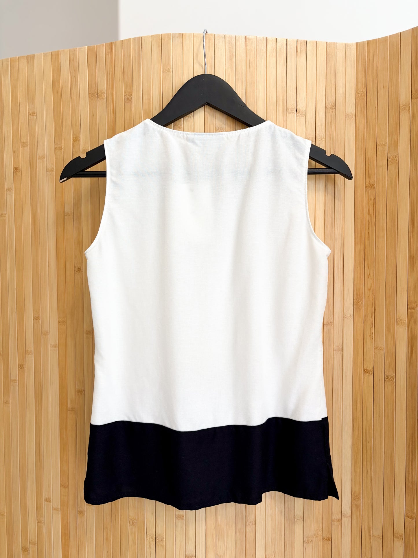 Czarno biały casual top XS-S