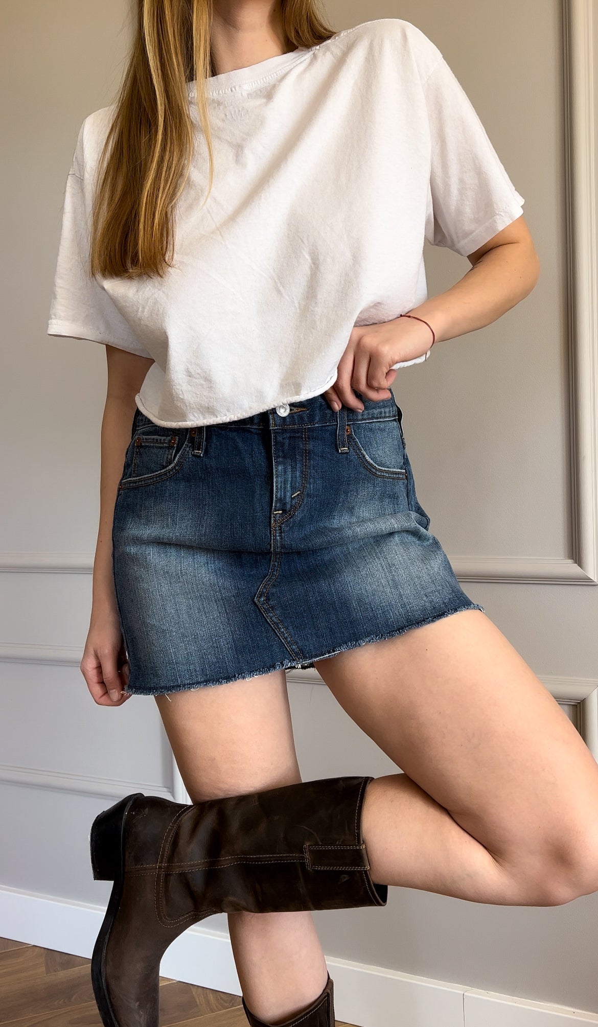 Spódnica jeansowa mini Levi's - vintage | S/M