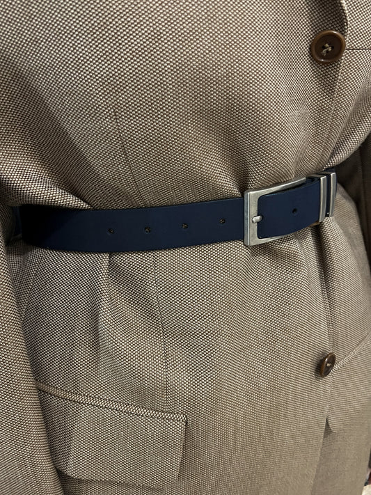 Granatowy pasek | skóra naturalna | 80/32