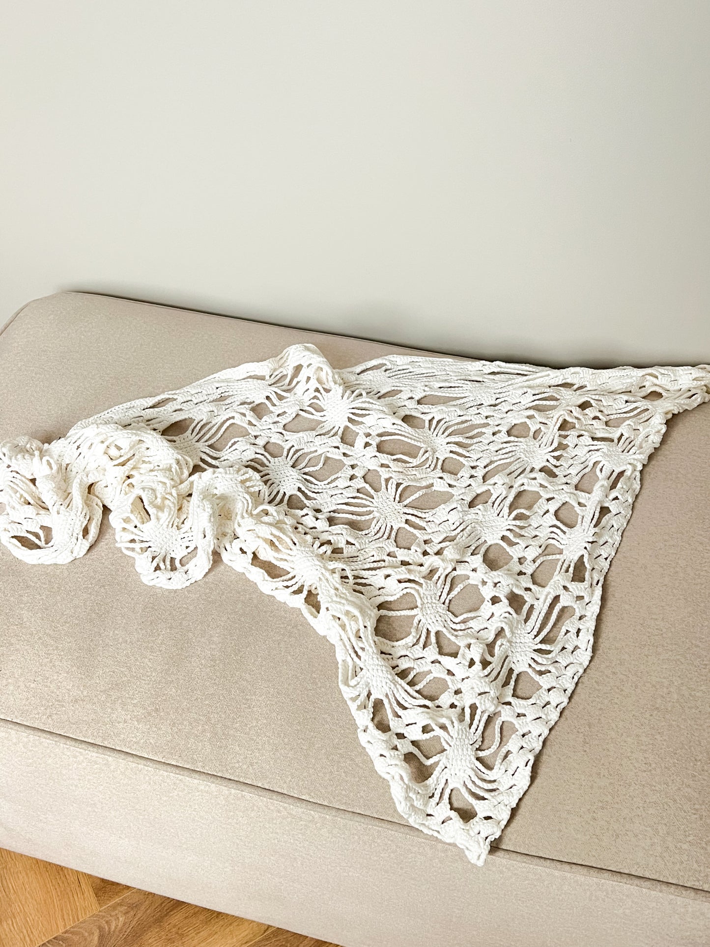 Ręcznie wykonana bawełniana chusta