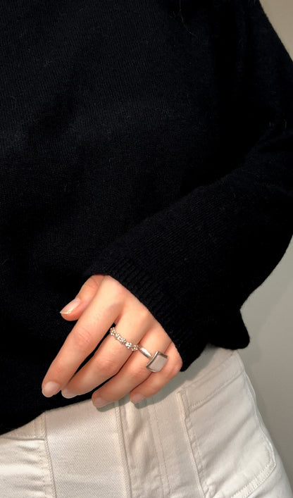 Czarny golf vintage z wełny | S/M