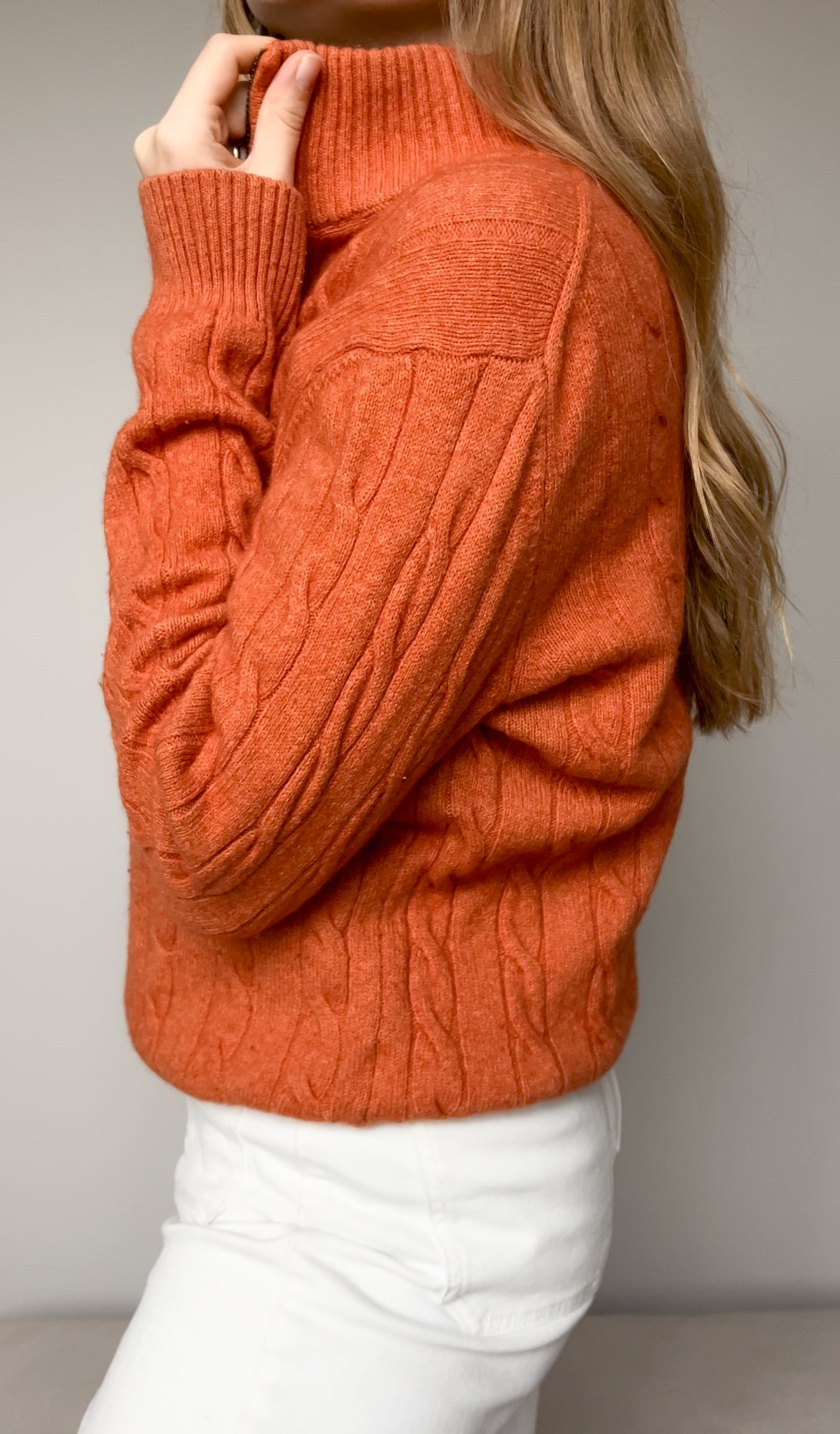 Pleciony sweter z wełną owczą | S/M