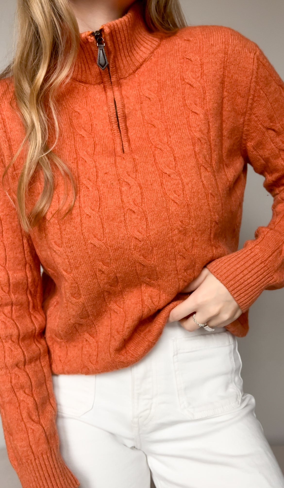 Pleciony sweter z wełną owczą | S/M