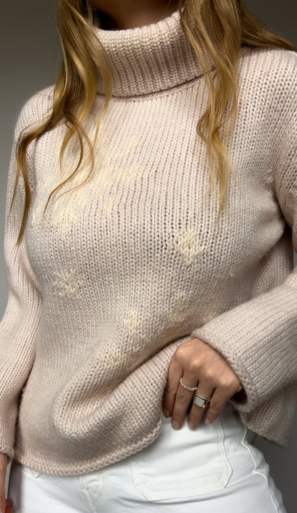 Zimowy sweter z wełną | S/L | Woolmark