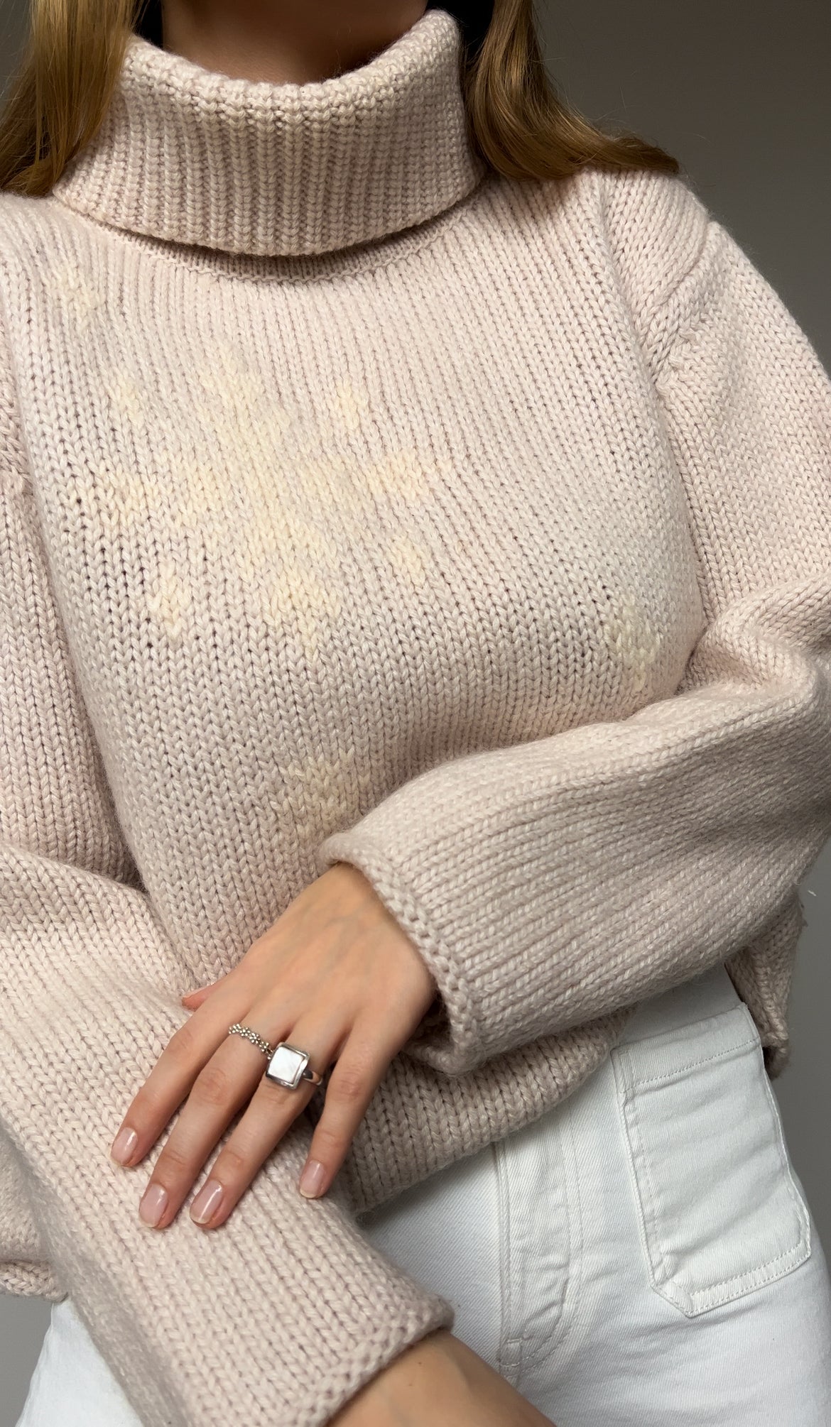 Zimowy sweter z wełną | S/L | Woolmark