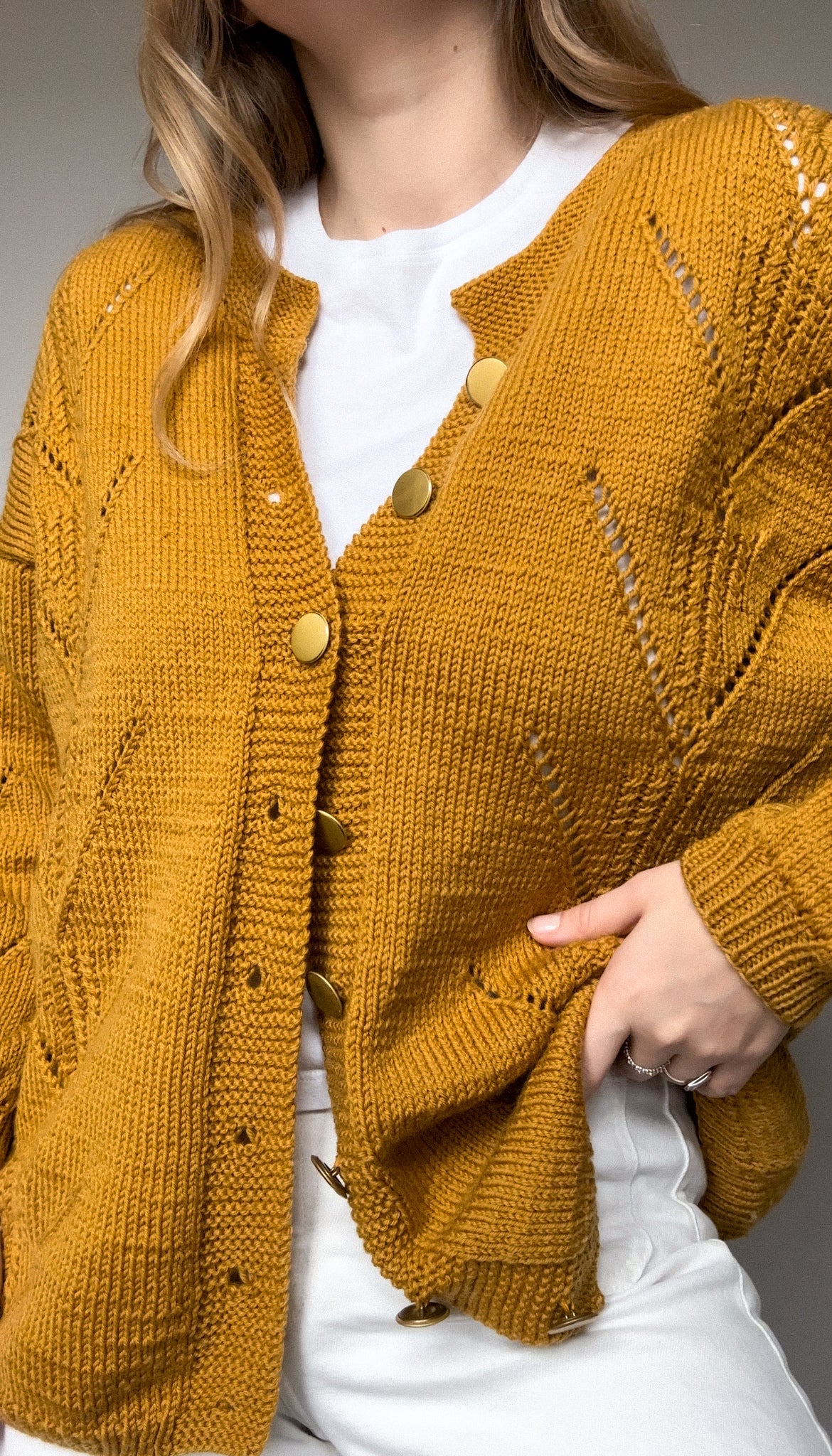 Obszerny kardigan ze 100% wełny | M-XL
