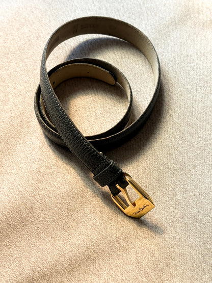 Skórzany pasek Pierre Cardin szary | SMALL 70cm