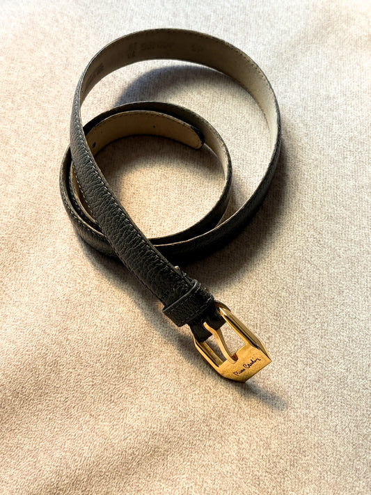 Skórzany pasek Pierre Cardin szary | SMALL 70cm