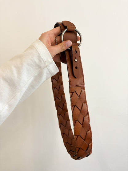 Skórzany pleciony pasek | LARGE 95cm