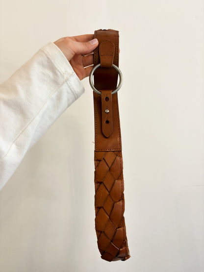 Skórzany pleciony pasek | LARGE 95cm