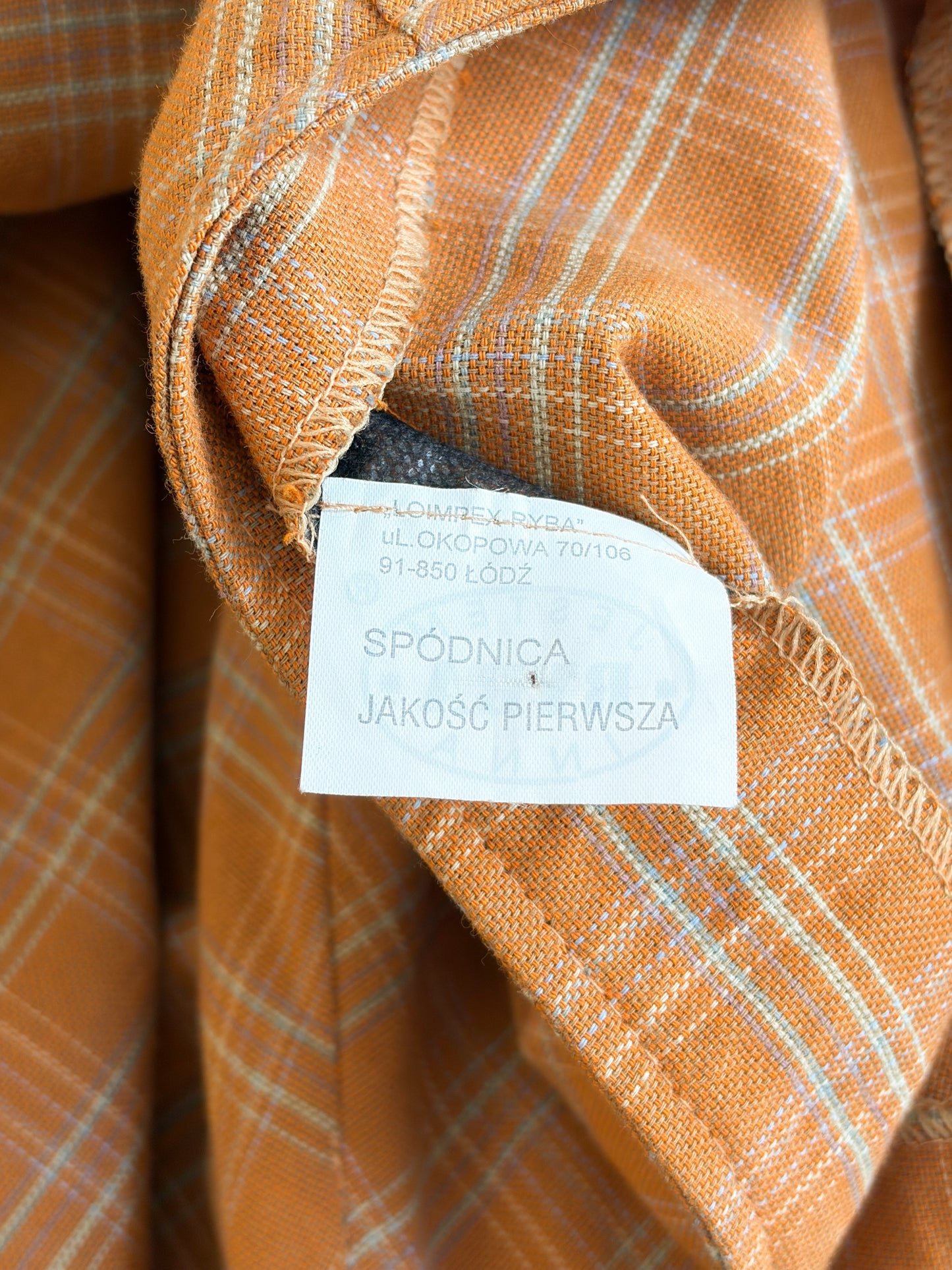 Vintage maxi spódnica w kratkę XS-S lata 90'