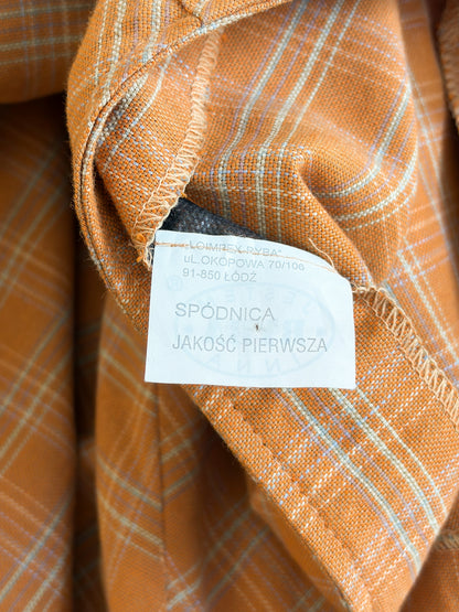 Vintage maxi spódnica w kratkę XS-S lata 90'