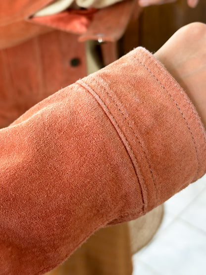 Retro zamszowa katana w zgaszonym pomarańczu XS-S