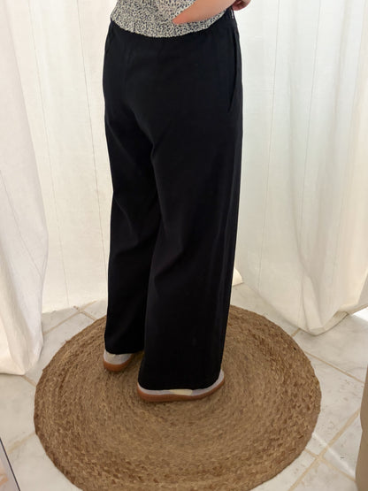 Szerokie spodnie z lnem | Wide Leg | S-M