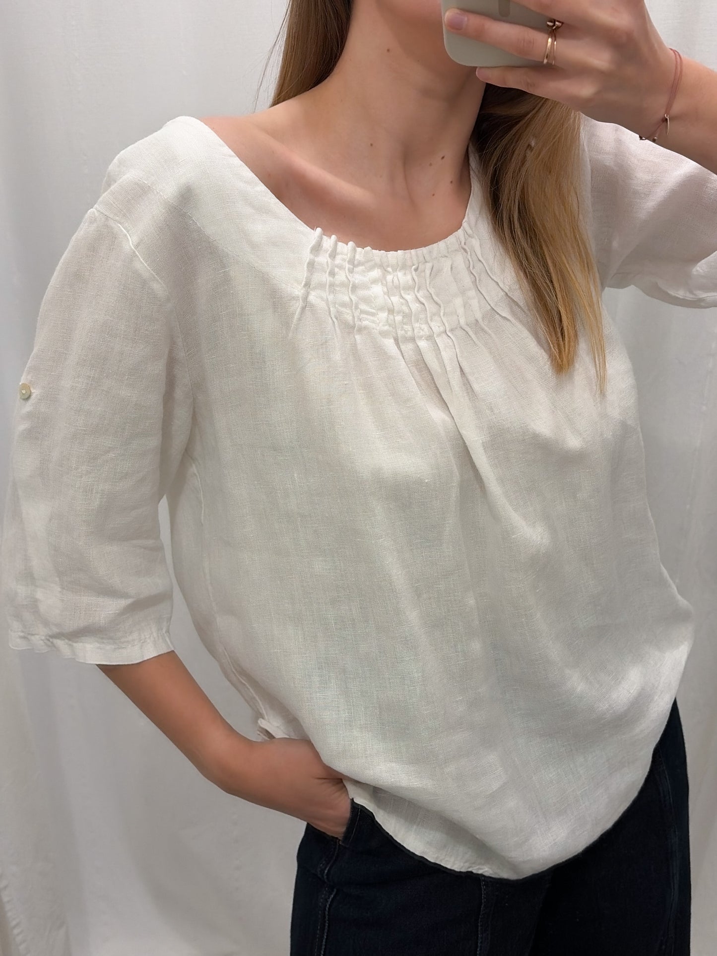 Woska bluzka 100%len | M-L