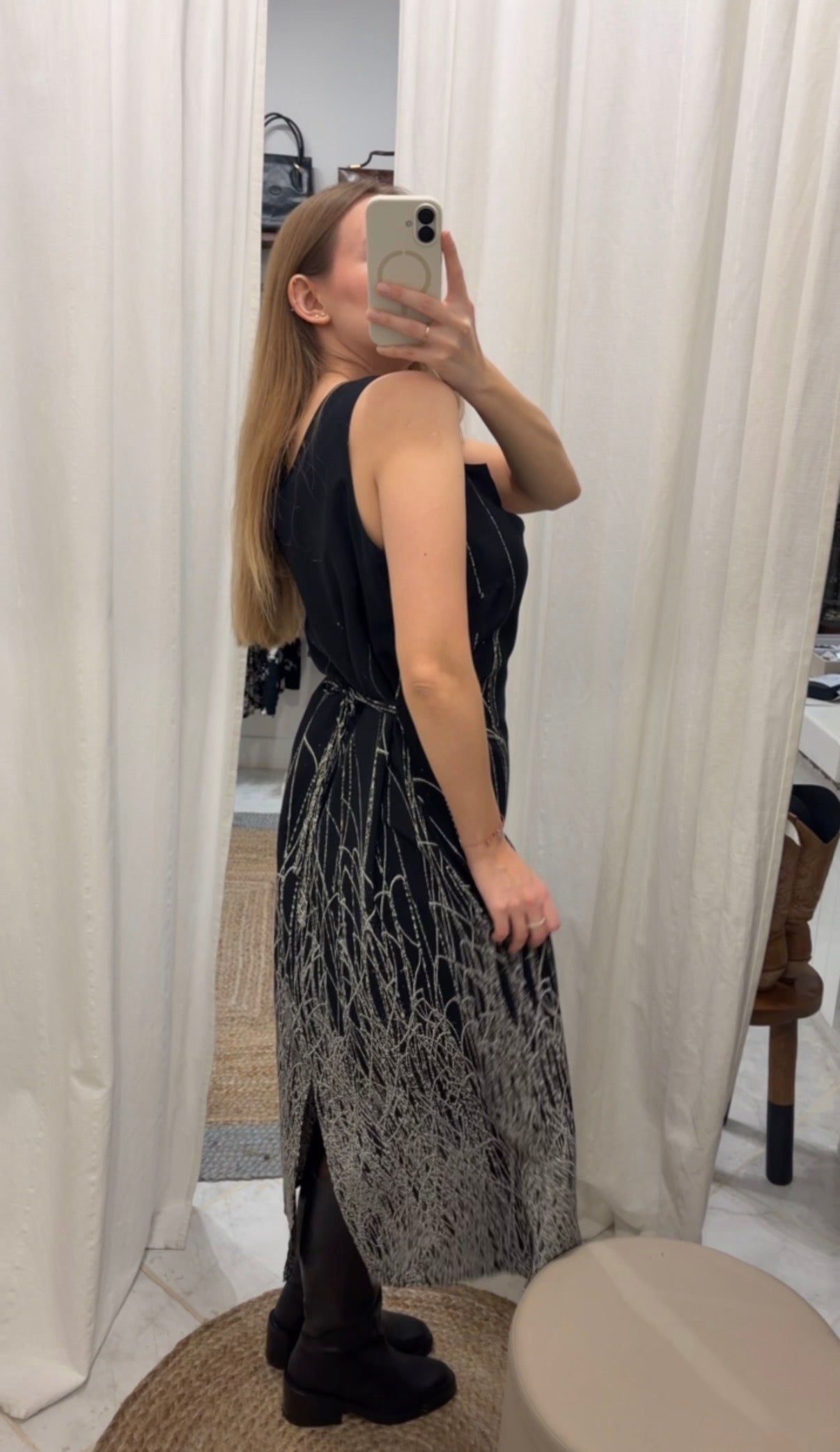 Sukienka vintage maxi ze 100% wiskozyi | XL/XXL