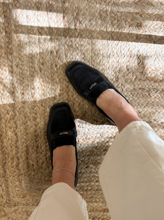 Vintage skórzane loafersy minimalistyczny klasyk naturalna skóra | 38,5
