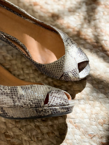 Billi Bi Copenhagen skórzane snake print | 37,5