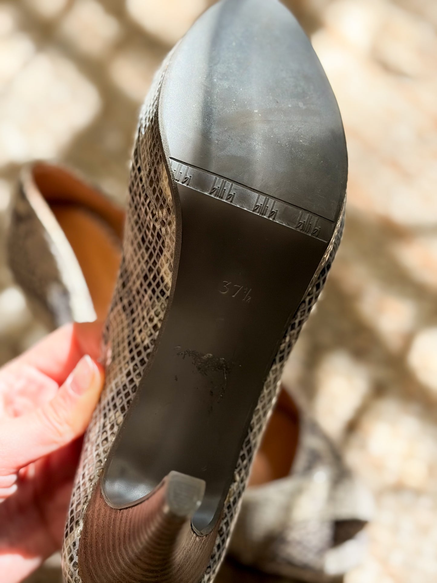 Billi Bi Copenhagen skórzane snake print | 37,5