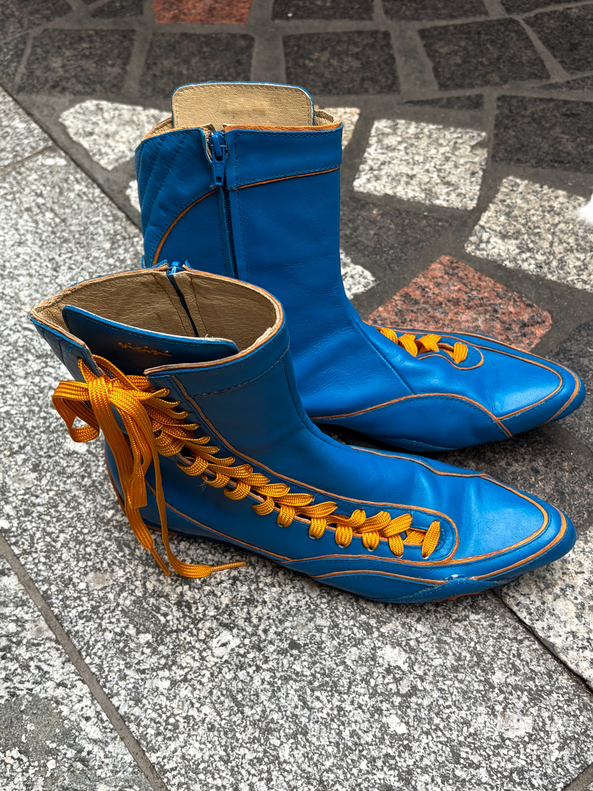 Giuseppe Zanotti niebieskie skórzane sneakers 37