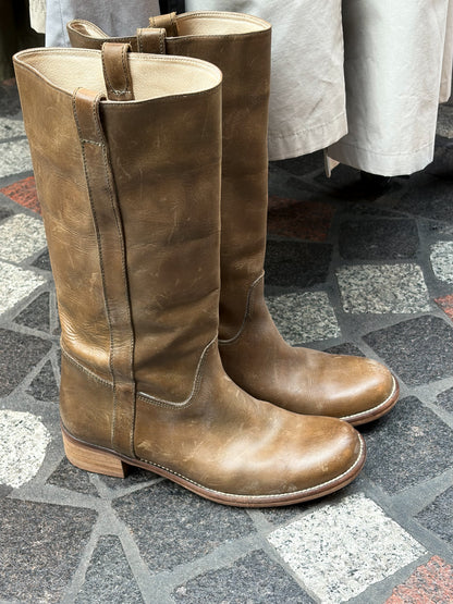 Skórzane vintage kozaki 41