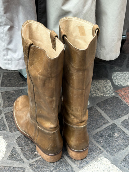 Skórzane vintage kozaki 41