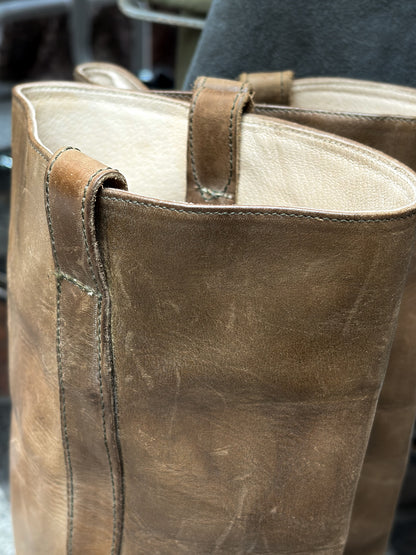 Skórzane vintage kozaki 41