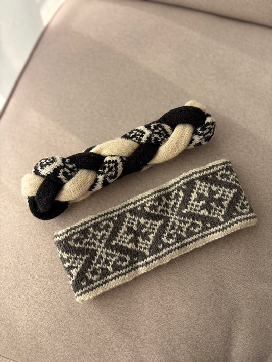 Pleciona wełniana opaska